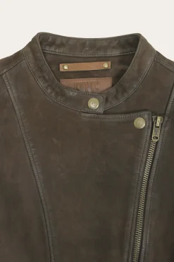 Biker-racer Leather Jacket^Frye Clearance