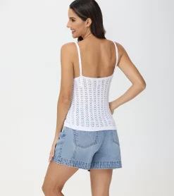 Crochet V-Neck Tank^Frye