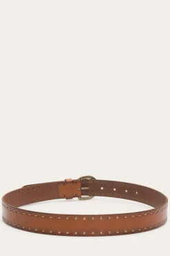 Embossed Edge With Rivets Belt^Frye Hot