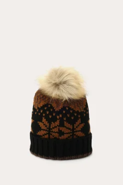 Fair Isle Beanie With Cuff & Faux Fur Pom^Frye Online