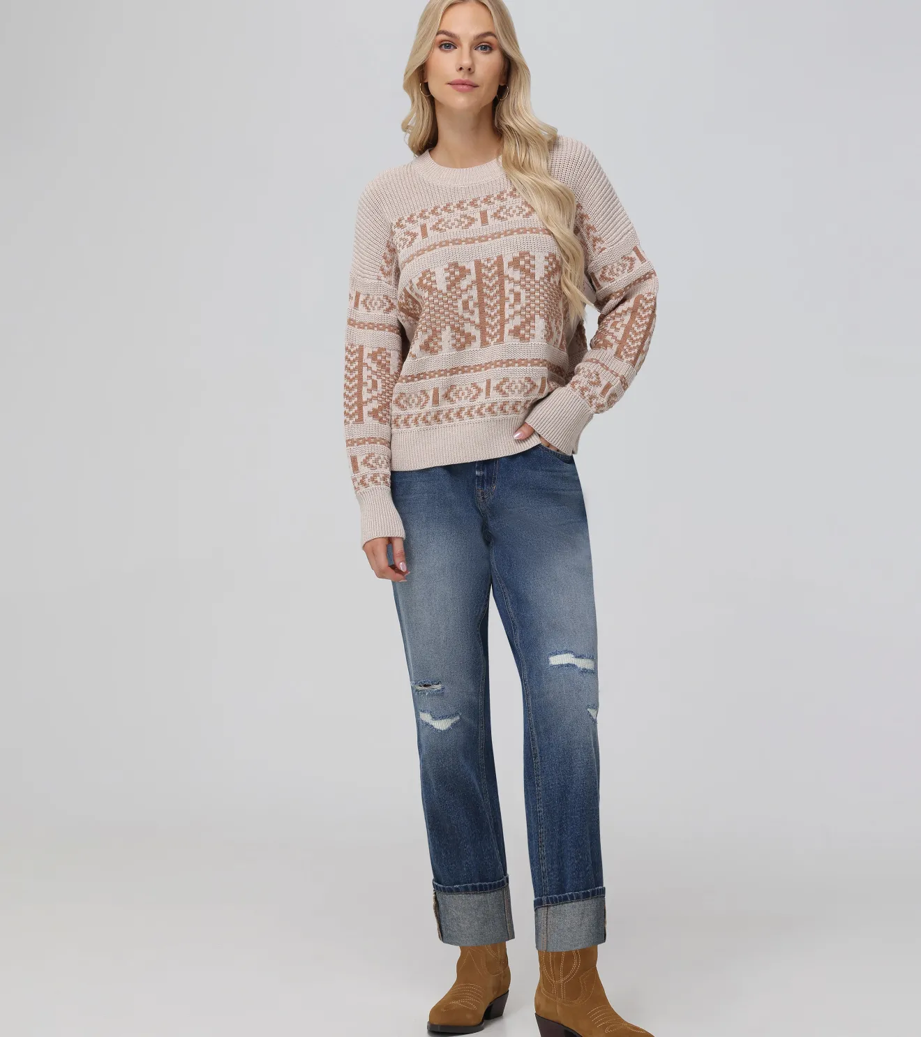 Fairisle Crewneck Pullover^Frye Discount