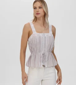 Lace Trim Square Neck Tank^Frye Online