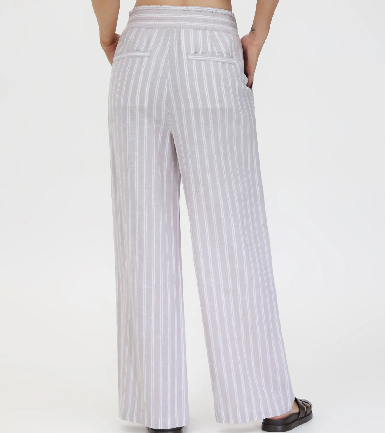 Linen Striped Wide Leg Pant^Frye Online