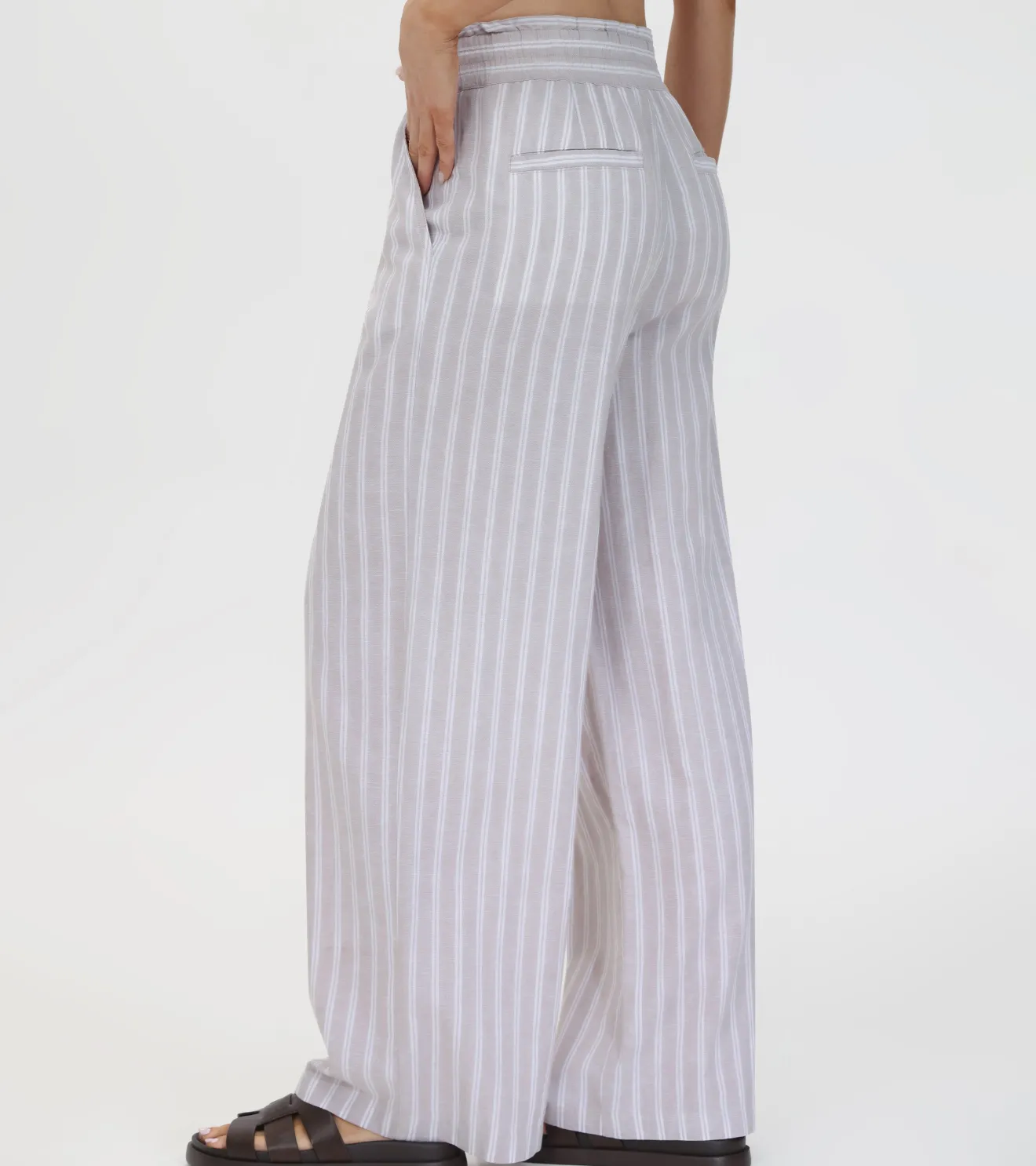 Linen Striped Wide Leg Pant^Frye Sale