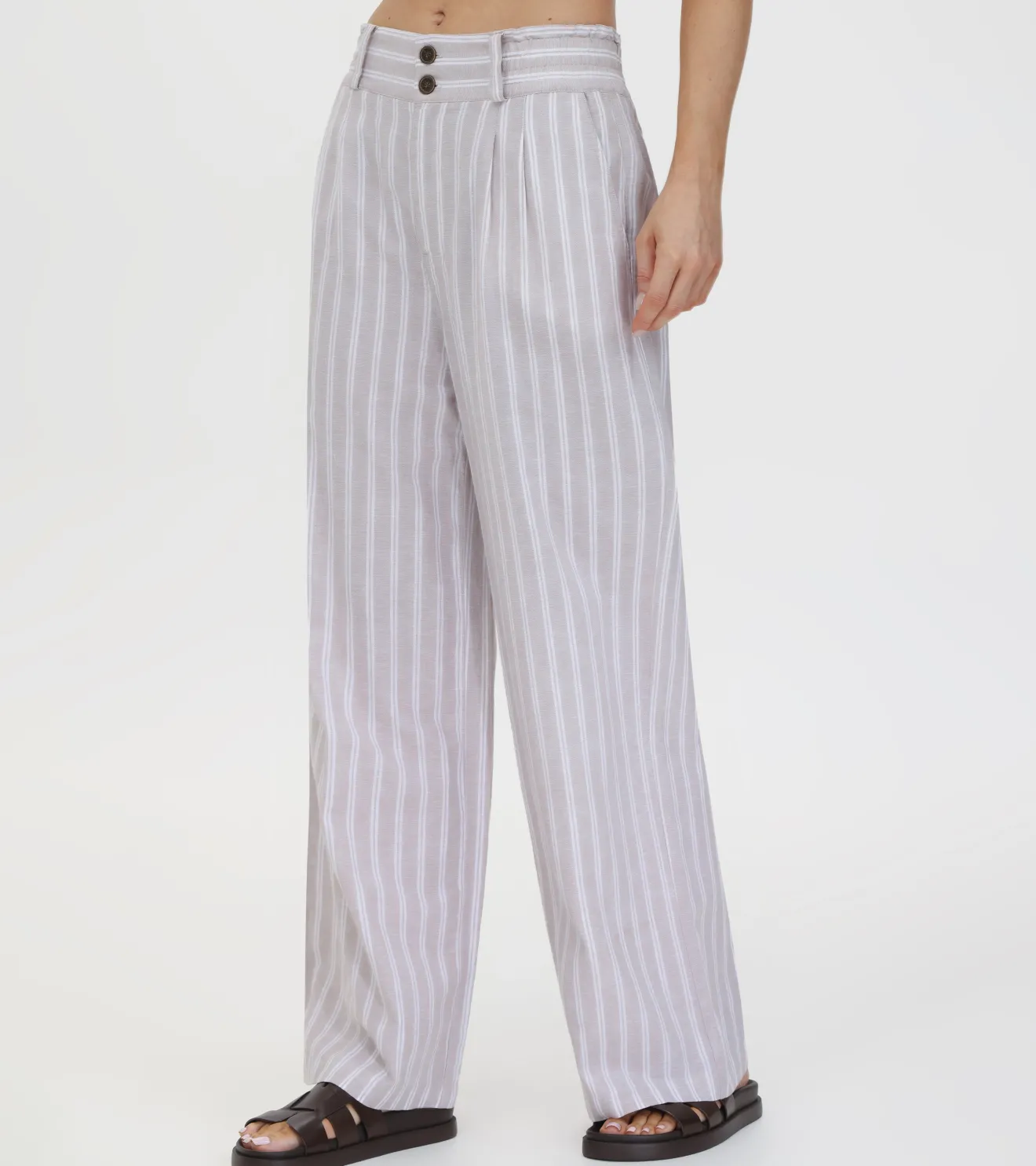 Linen Striped Wide Leg Pant^Frye Sale