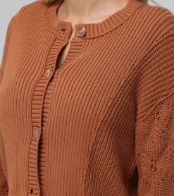 Mixed Stitch Button Front Cardigan^Frye Sale