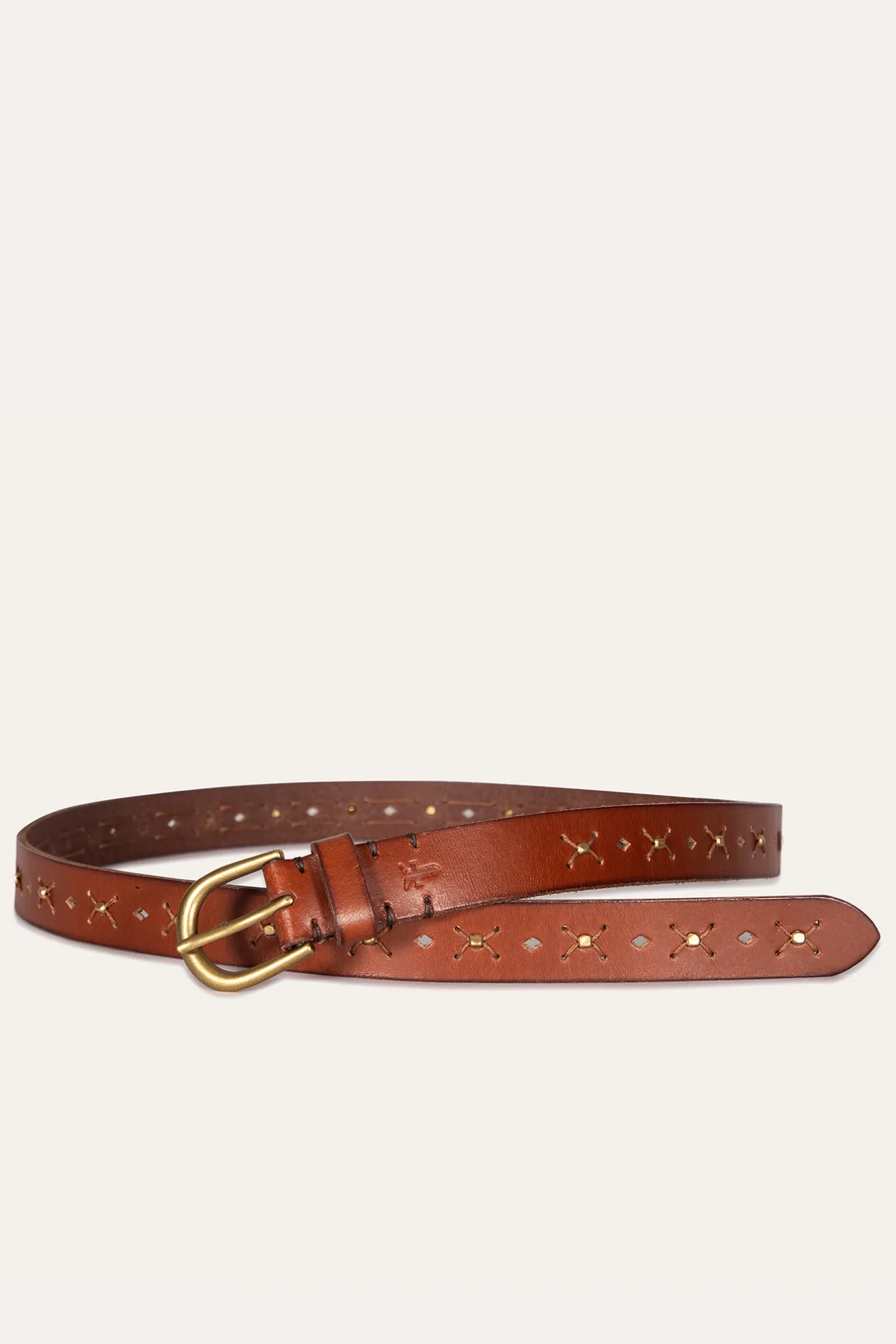 25MM Beaded Perf Belt^Frye Clearance
