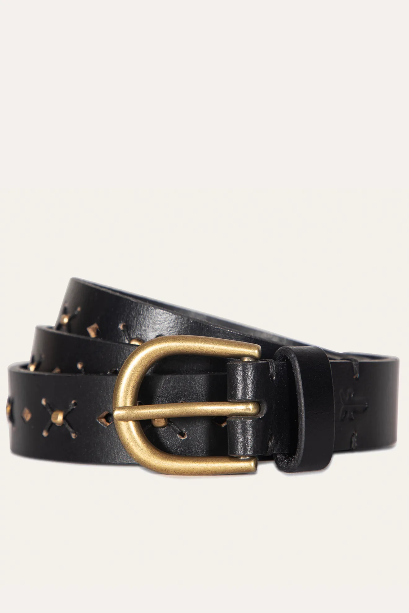 25MM Beaded Perf Belt^Frye Clearance