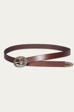 21mm Logo Western Center Bar Belt^Frye Discount