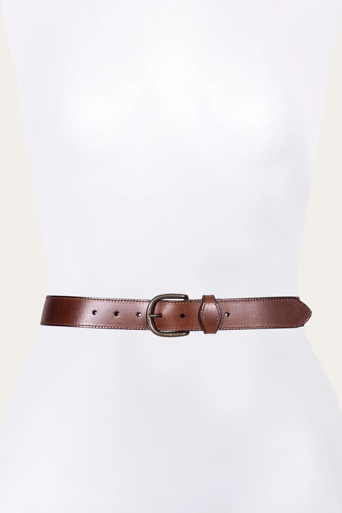 35mm Stitched Edge Belt With Shaped Keeper^Frye Outlet