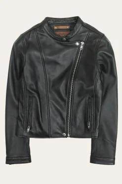 Modern Biker-racer Leather Jacket^Frye