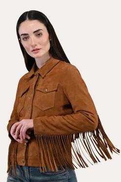 Oxblood Fringed Jacket^Frye Discount