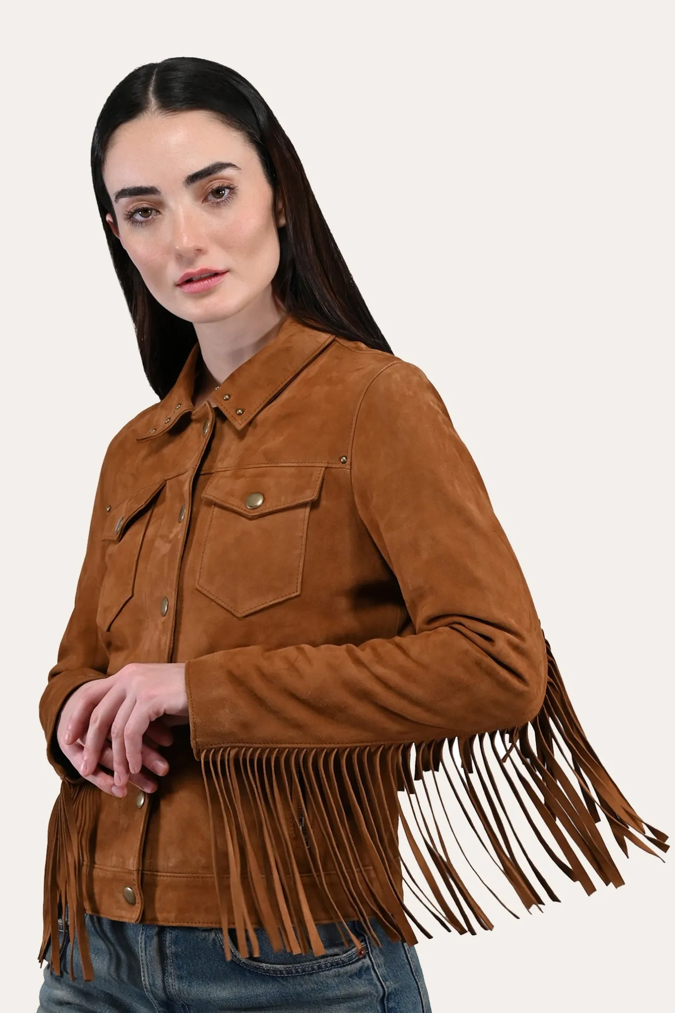 Oxblood Fringed Jacket^Frye Discount