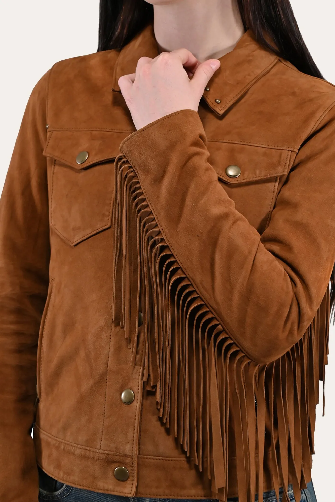 Oxblood Fringed Jacket^Frye Discount
