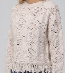 Pointelle Fringe Pullover^Frye Best