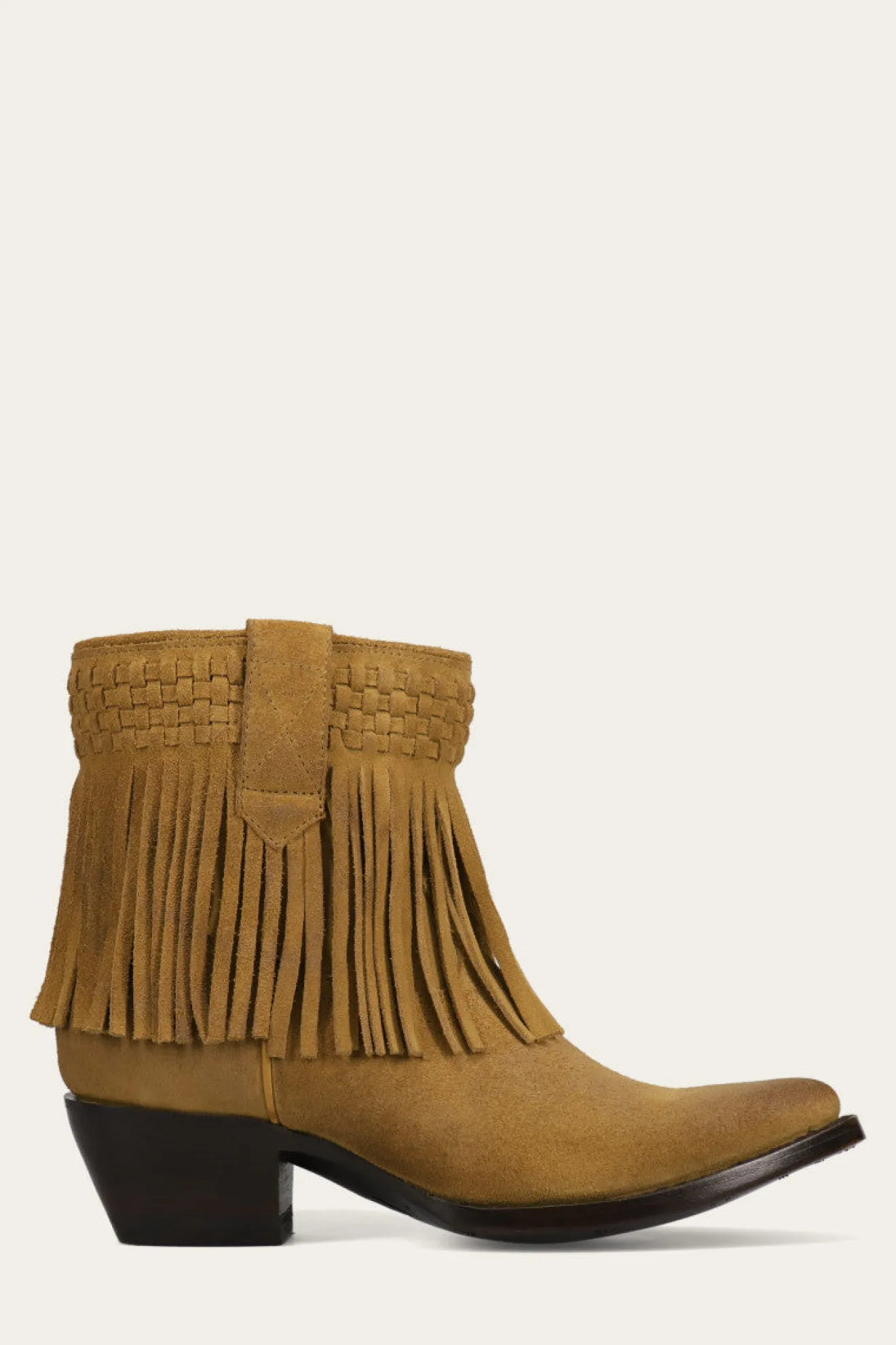 Sacha Short Fringe Bootie^Frye New
