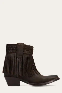Sacha Short Fringe Bootie^Frye New