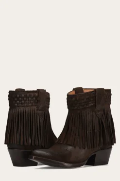 Sacha Short Fringe Bootie^Frye New