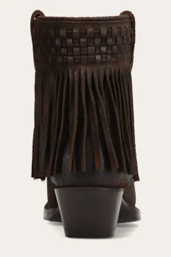 Sacha Short Fringe Bootie^Frye New