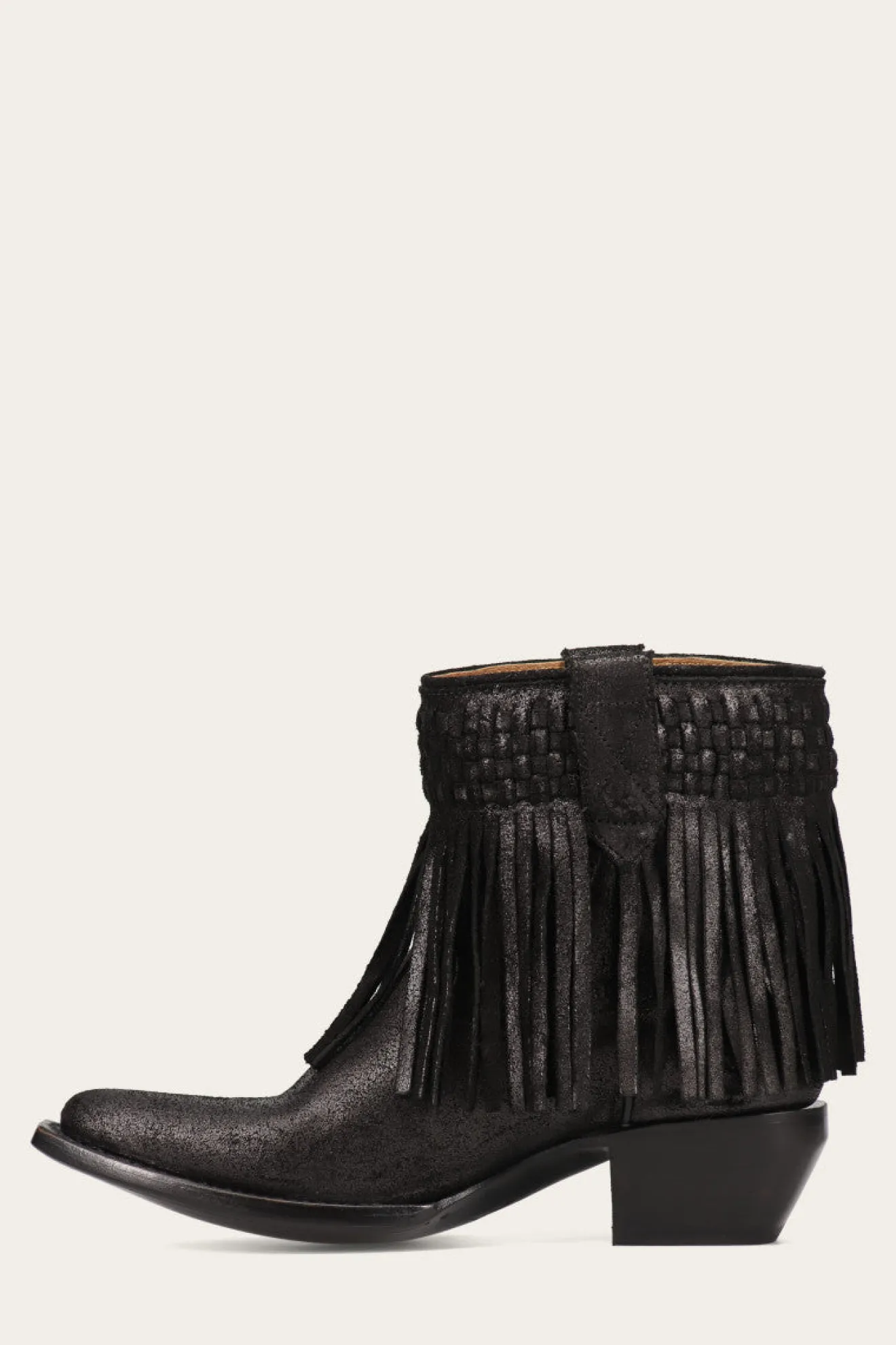 Sacha Short Fringe Bootie^Frye New