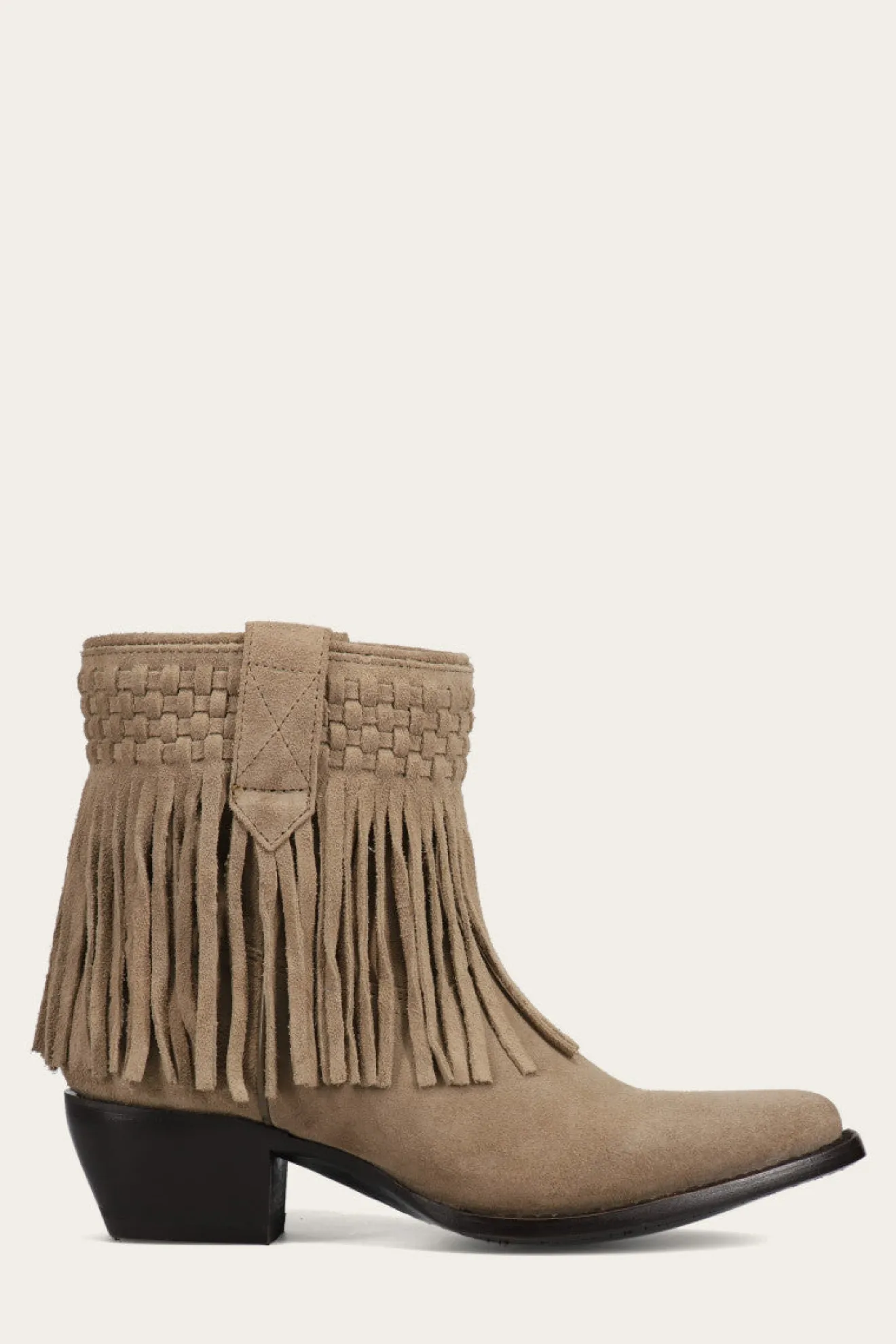 Sacha Short Fringe Bootie^Frye New