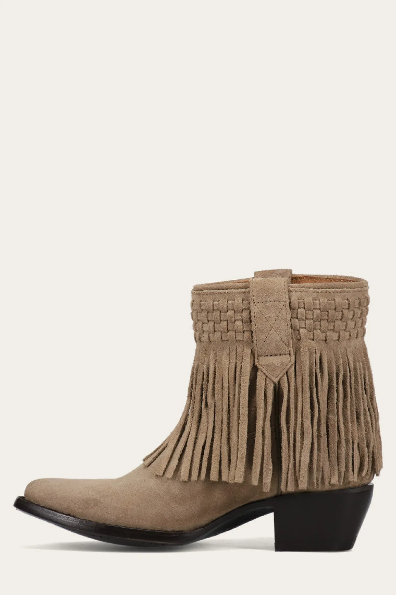 Sacha Short Fringe Bootie^Frye New