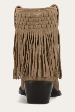 Sacha Short Fringe Bootie^Frye New