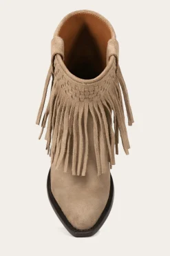 Sacha Short Fringe Bootie^Frye New