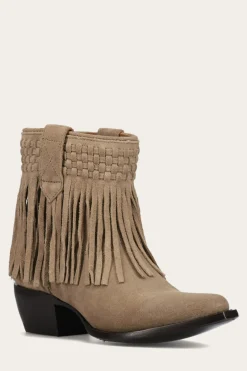 Sacha Short Fringe Bootie^Frye New