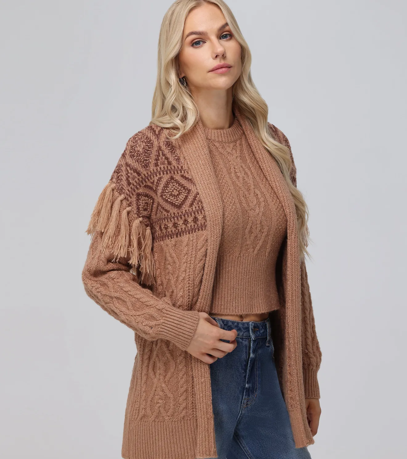 Southwestern Cable Cardigan^Frye Hot