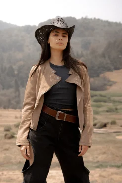 Versatile Biker-racer Leather Jacket^Frye Best